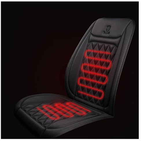 ALIEDA Beheizt Sitzauflag, 12 V-24 V Einstellbare Temperatur Heizauflage Auto, Warm und Gemütlich Autositz Heizauflage, für LKW,A-1Packung
