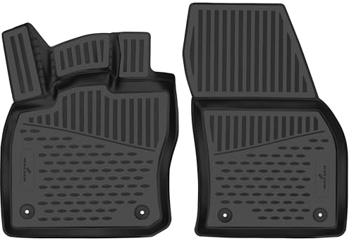 WALSER XTR Gummi Fussmatten Auto für VW Caddy V (SBB, SBJ) 09/2020-Heute, 100% passgenaue Auto Fußmatten, robuste Universal Fußmatte Auto, Gummimatten Auto, Auto Fussmatten Gummi