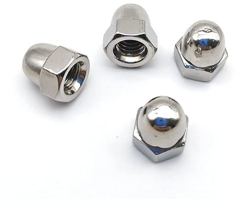 A2-70 304 Edelstahl Sechskant-Eichelmutterkappe, dekorative Abdeckung, Halbkreis-Hutmuttern, M2 m, 2,5 m, 3 m, 4 m, 5 m, 6 m, 8 m, 10 m, 12 m, 14 m, 16 m, 18 m, 20 Bolzen, 50 Stück, 304M4 ( Color : 50