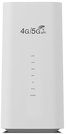 LYEAA 4G LTE WiFi Router 3 RJ45 CPE 4G WiFi Router with SIM Card Slot Wide Coverage Internal Antenna for Indoor Outdoor (UK Plug)