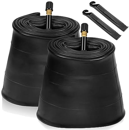 Knadgbft 2er-Pack 20 X 4,0 Fatbike- mit AV-32-Mm-Ventil, Fahrradschläuche mit 2 Reifenhebern, für Den Austausch Von Straßen-/Mountain-/E-Bikes