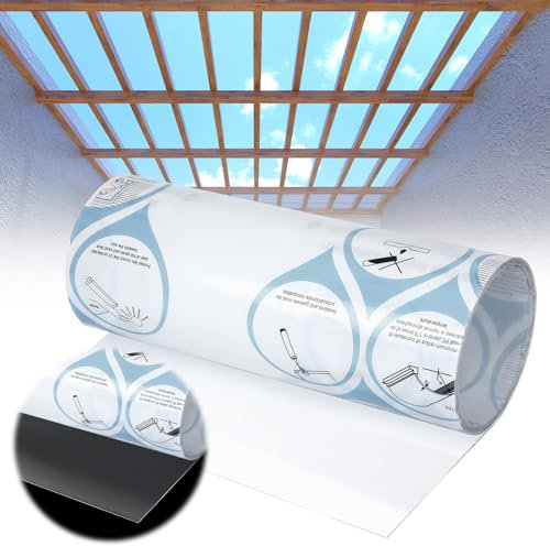 Pushglossy Polycarbonat-Gewächshausplatten, transparente Acryl-Kunststoffplatte, 50,8 x 60,1 x 1,1 cm, Dachverkleidung, Gewächshaus, Schuppen, Überdachung, UV-wasserdichte Polycarbonatplatten für