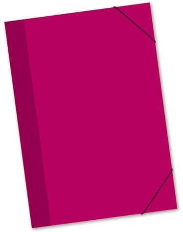 itenga große Zeichenmappe DIN A2 - Farbauswahl - Gummizugmappe Sammelmappe - für Kinder Jugendliche Schüler Mädchen Jungen Erwachsene (pink)