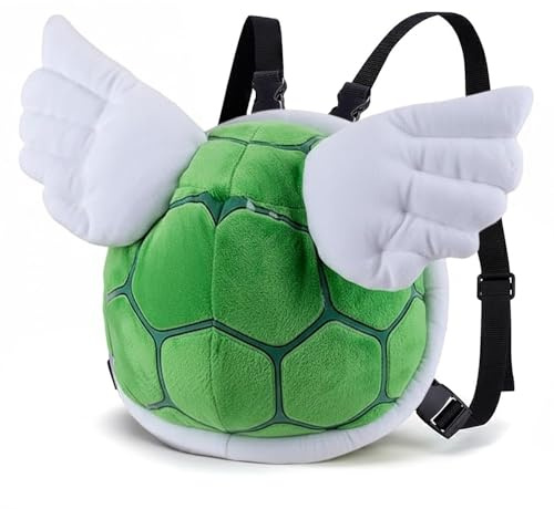 CoolChange Plüsch Schildkrötenpanzer für Kinder Kostüm I Ninja Turtle Verkleidung I Schildkröten Rucksack I Grün (Grün mit Flügel)