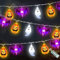 3m Lichterkette Halloween, 20 LEDs Lichterkette, Lichterkette mit Fernbedienung, Halloween Deko Outdoor, Halloween Deko Garten, Halloween Lichterkette, Lichterkette Kürbis Fledermaus Geist Deko