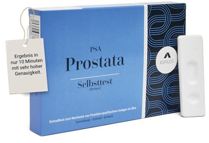 ASPILOS Prostata (PSA) Selbsttest - Schnelle Ergebnisse für Zuhause - Zuverlässig & Präzise - Prostata Test - Medizinische Tests mit Labor-Qualität