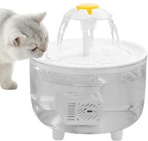 Fuente para gatos, fuente de agua para gatos, 1,5 L, ultrasilenciosa, apagado automático, con interfaz USB