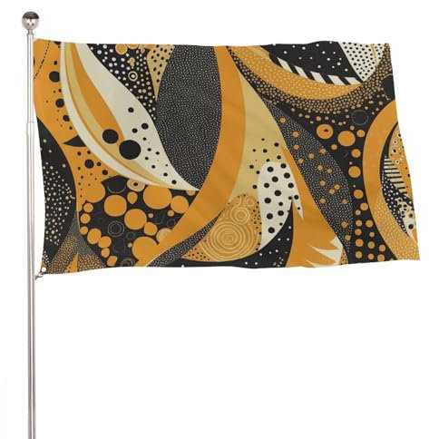 Flaggen für den Außenbereich, Gartenbanner, Dekoration, Flaggen, gelbes Muster, Willkommensflaggen, 200D, strapazierfähiges Polyester, große Flaggen für Ferienhof