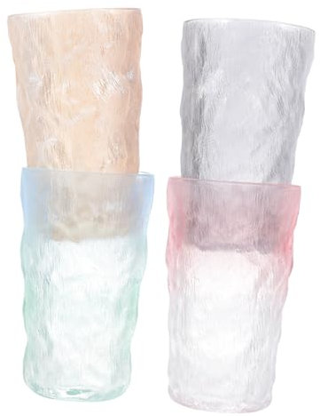 Alipis 4pcs Gradient Glass Drink Mugs for Water Tea Milk for Daily Use Party Picnic