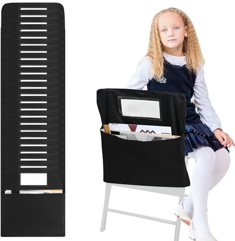 Classroom Chair Organizer - Large Pockets with Name Tags, 16.14 x 19.68 (24), Suitable for Kindergarten, School, Home