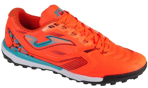 Joma Tacos de fútbol para césped, Parte Superior de Malla Transpirable, ventilación VTS, Puntera de protección, Entresuela de Phylon, Suela Resistente, Naranja., 42 EU