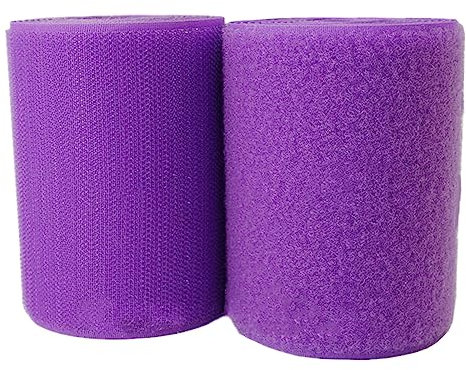 Rotolo di nastro in nylon non adesivo, da cucire, 100 mm, non adesivo, in nylon, per fissaggio in tessuto, oltre 18 colori (viola, 100 mm x 1 m)