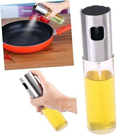 ABOOFAN 2 Stück Glas-sprühflasche Mit Edelstahlpumpe Feiner Nebel Öl Sprühflasche Wiederverwendbar Für Grillen Kochen Backen Salat Dressing