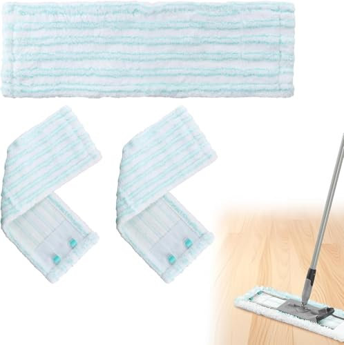 Leifheit Profi XL Micro Duo - Lot de 3 serpillères Leifheit Profi XL en microfibre - Lavables en machine à 60 °C - Pour tous les sols durs