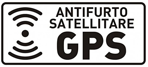StampaGenerale® - 10 Pz Adesivo Di Avvertimento GPS in PVC per Auto Moto e Camion Sticker Antifurto Deterrente Facile Applicazione su Vetro Interno (55x25 mm) (10)