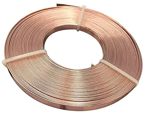 1 filo metallico piatto in alluminio morbido da 4 m, largo 5 mm, per la creazione di gioielli e fai da te, in vari colori (rame)