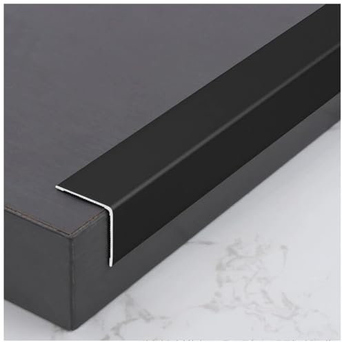 Yiustldd Profilé de Protection d'angle, moulure Murale, profilé de Protection pour Plans de Travail/huisseries de Portes, 3 m,Noir,20x20mm