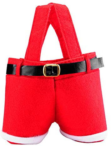 YAOGUI Christmas Decorations Candy Bag Wine Bottle Holder Santa Pants Lovely Treat Bags Sacks Stocking Filler Christmas Candy Bags