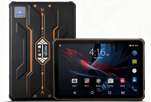 Kayoote SS10 Pro 10.1 Android 13 Rugged Tablet, Octa-Core CPU, IP68 Enterprise Inventory Tablets, 8GB RAM 128GB ROM, 10000mAh, NFC Reader, 4G LTE, WiFi 5, BT 5.0, Pad
