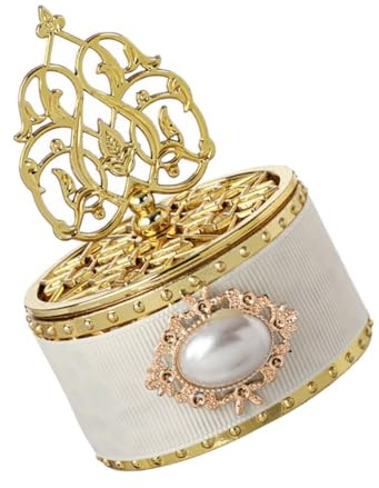 DECOMELODY Elegante Bonbonbox aus Kunststoff Runde Hochzeit Gastgeschenke Kasten In Gold Vielseitige Aufbewahrungsbox für Süßigkeiten Schmuck und Partyaccessoires