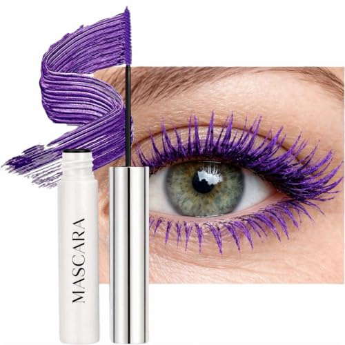 Jutqut Ultra Fine Purple Mascara, Lila Wimperntusche Lange Wimpern,#08