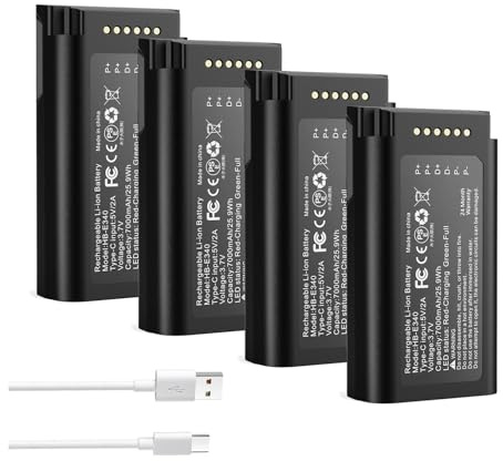 Rechargeable Lithium Battery,Compatible for Eufy，E340 Video Doorbell Compatible Replacement Battery,Compatible for Eufy，Security E340(4pcs Batteries)