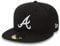 New Era Atlanta Braves MLB Black Base Black White 59Fifty Basecap - 7 1/2-60cm (XL)