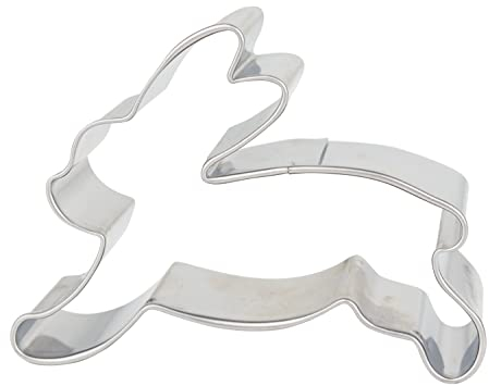 Birkmann, Plätzchen-Ausstechform Hase, springend, 6,5 cm, Edelstahl, hochwertige Qualität