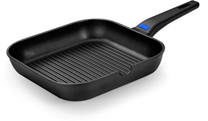 MONIX Solid+ Grill con rayas cuadrado 28 cm de aluminio fundido con antiadherente