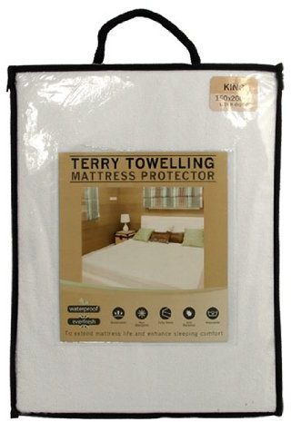 Cosy Touch Bedding Terry Towel Towelling Waterproof Fitted Sheet Mattress Pillow Protector Covers - King Bed (150cm x 200cm)
