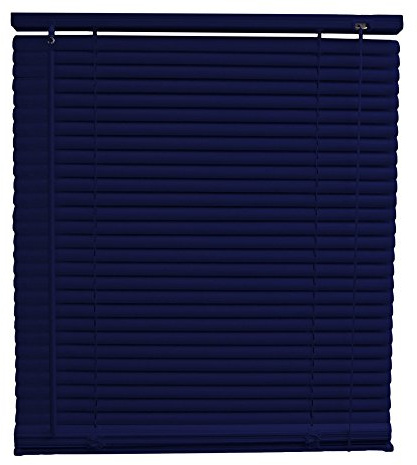 Original Easy-Shadow Kunststoff PVC Jalousie Jalousette Breite 50 x 220 cm Höhe in Farbe blau - Lamellenbreite 25 mm