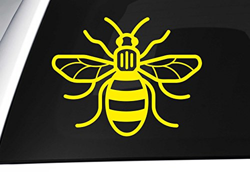 Level 33 Manchester Bee - Vinyl Decal - #WeStandTogether - Car Windows, Bodywork, Laptops, Walls (Yellow)