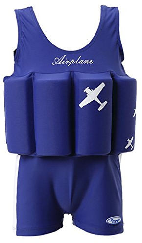 Baby Kids Boys Girls One-Piece Swimsuit with UPF 50+ Sun Protection, Long Sleeve Rash Guard for Toddler, Beach Pool Swimming, Summer Vacation Outfit Blue 2-3years