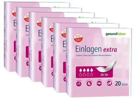 GESUND LEBEN Einlagen extra 6X20 St