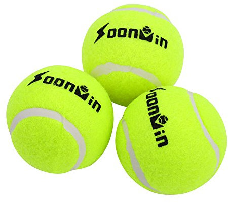 Alomejor 3 Stücke Tennisball Fluoreszierende Gelbe Prctice Bälle für Spaß Tennis – Cricket – Kinder – Hunde