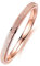 BlackAmazement Ring 316L Edelstahl Silber Rosegold Sandgestrahlt Step Edge Beisteckring Damen (Rosegold, 63 (20.1))