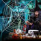 CODIRATO Halloween Spinnennetz Deko Spinnwebe Runde Spinnennetz, 9 Kreise, Weißes Spinnennetz Halloween Dekoration für Draussen, Garten, Hof, Yard