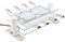 LAGRANGE Appareil à raclette 8 personnes, 1000 W, Plateaux verre, poêlons revêtements céramique, Repose poêlons intégré, Design épuré, Bouton marche/arrêt, 009819, Gris Perlé