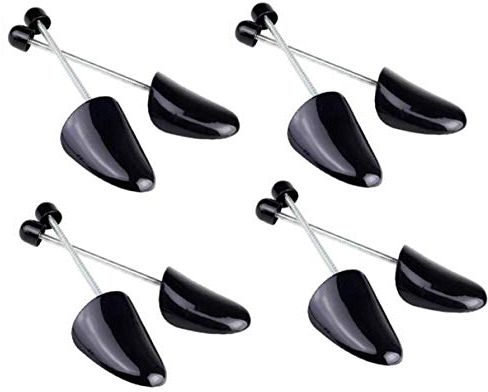 Happyupcity 4 Pairs Adjustable Adult Shoe Trees Shoe Stretcher Boot Holder Shaper For Men Size Plastic Practical Shoe Support Good Shape Shoe Tree With Tension Spring Coil