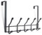 simplywire - Over Door Coat Rack - 10 Hooks – Black