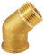 Winkel 45 Grad mit 1/2 Zoll Außengewinde und Innengewinde - 1/2 AG IG Gewinde Schraub Fitting aus Messing