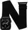 JEMACHE Elastic Arm/Ankle Band for Apple Watch 49/46/45/44mm iWatch Series Ultra 10 9 8 7 6 5 4 SE, Unisex Sport Watch Armband/Ankleband (Black)
