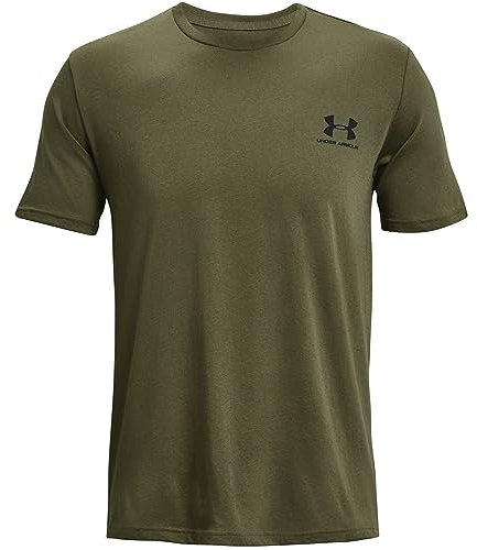 Under Armour Men's Sportstyle Left Chest Short-sleeve T-shirt Short Sleeve, (390) Marine Od Green / Black / Black, 3XL