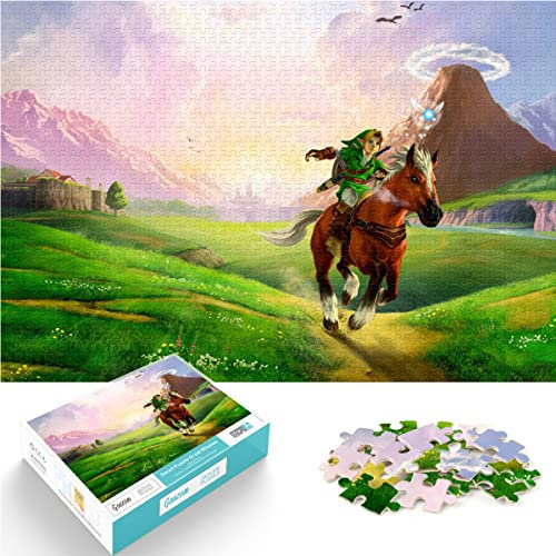 boys and girls puzzle jigsaw 1000 pieces jigsaw zelda legend puzzles jigsaw breath of the wild jigsaw educational game toy family decoration 75x50cm
