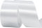 Satinband Original Weiß 50mm, 23 Meters Dekoration Präsent Geschenkband breit Schleifenband, Stoffband für kleid Hochzeit, Taufe und Geburtstag Geschenke,Satin Dekoband, Deko Band Geschenkverpackung