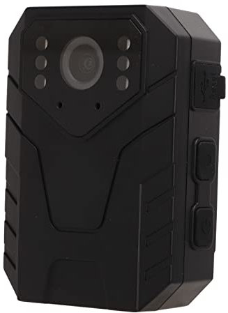Videocamera Indossabile con Clip, Videocamera di Sicurezza della Polizia Supporta il Rilevamento del Movimento, Mini Videocamera Impermeabile per Casa/esterno/forze Dell'ordine/guardia della(Nero)