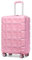 KONO Handgepäck Koffer Trolley Handgepäck 54cm Zwillingsrollen ABS Hartschalenkoffer Reisekoffer mit TSA Schloss 4 Rollen, 54x34x22cm (Koffer Handgepäck, Rosa)