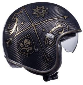 Premier Offener Helm Vintage,Carbon NX Gold Chromed,L