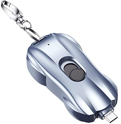 Jomewory teléfono con Llavero - Cargador portátil 1500mAh Power Bank,Carga rápida y teléfono con Llavero portátil Entrada Tipo c, Compatible con teléfono