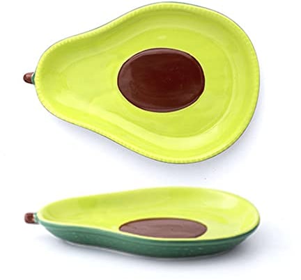 BOSUGE Plato Sopero De Cerámica Grande, Juego De Platos para Pasta De 2, Plato para Ensalada, Plato para Servir-verde-21.5cm-14cm-2.5cm